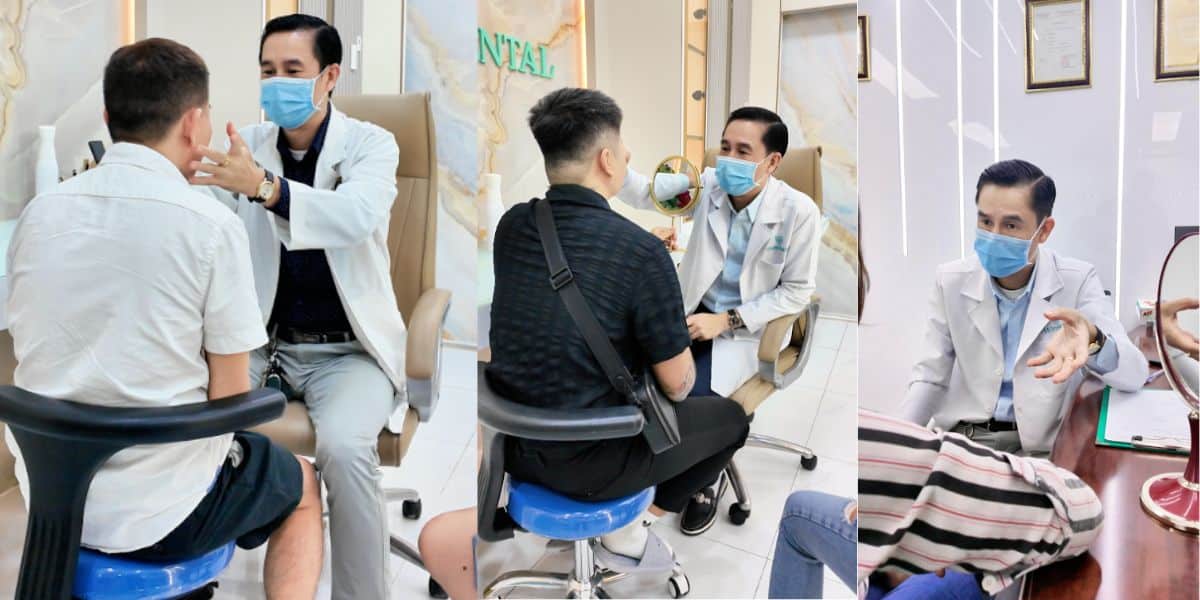 Dr. Đức Happy thăm khám trước khi sửa mũi hỏng