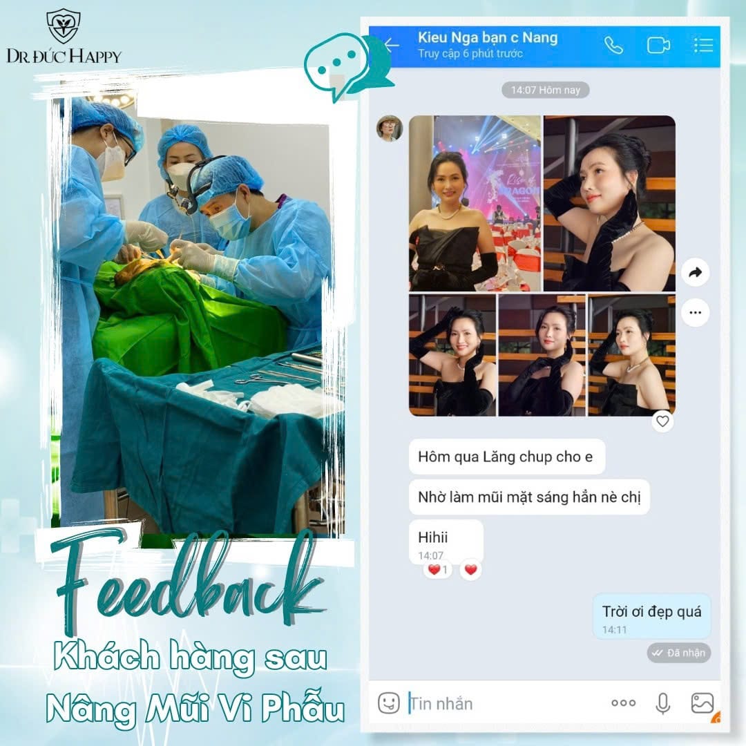 BS Ngô Trọng Đức trực tiếp thực hiện phẫu thuật nâng mũi