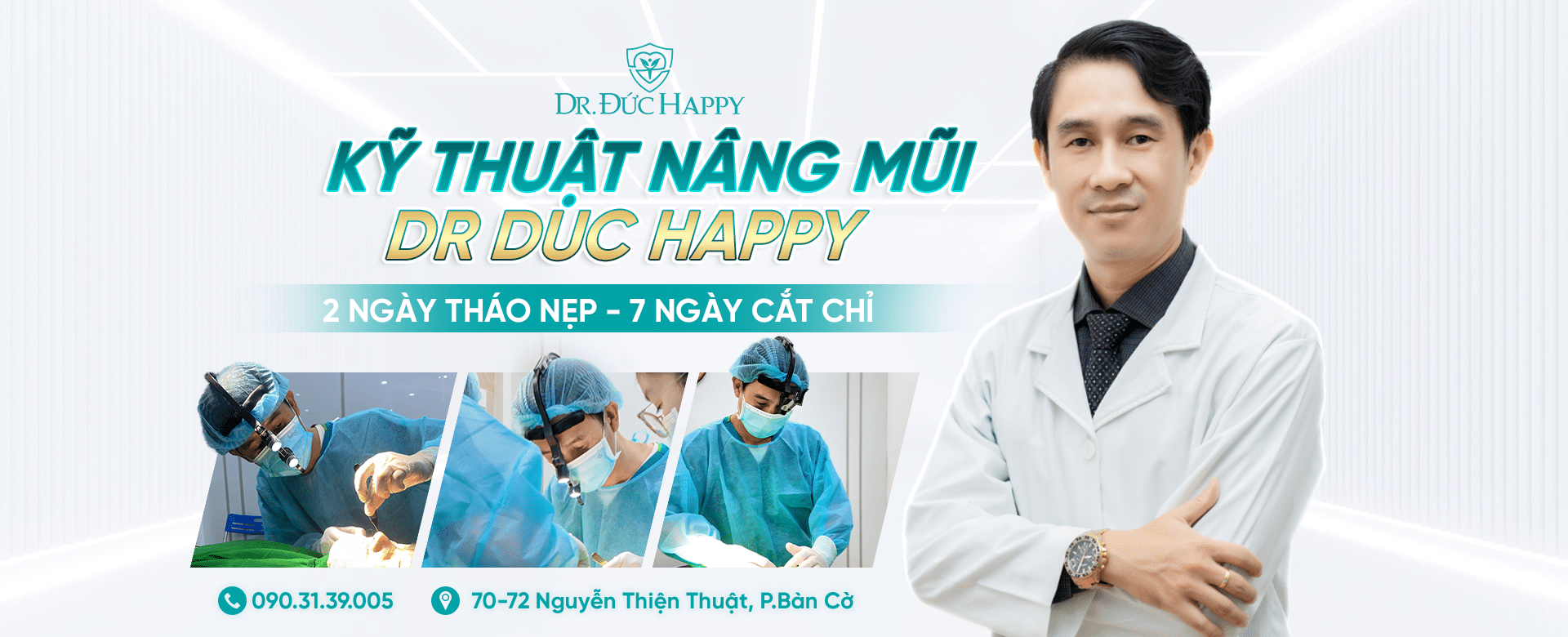 KỸ THUẬT NÂNG MŨI DR DUC HAPPY 2 NGÀY THÁO NẸP