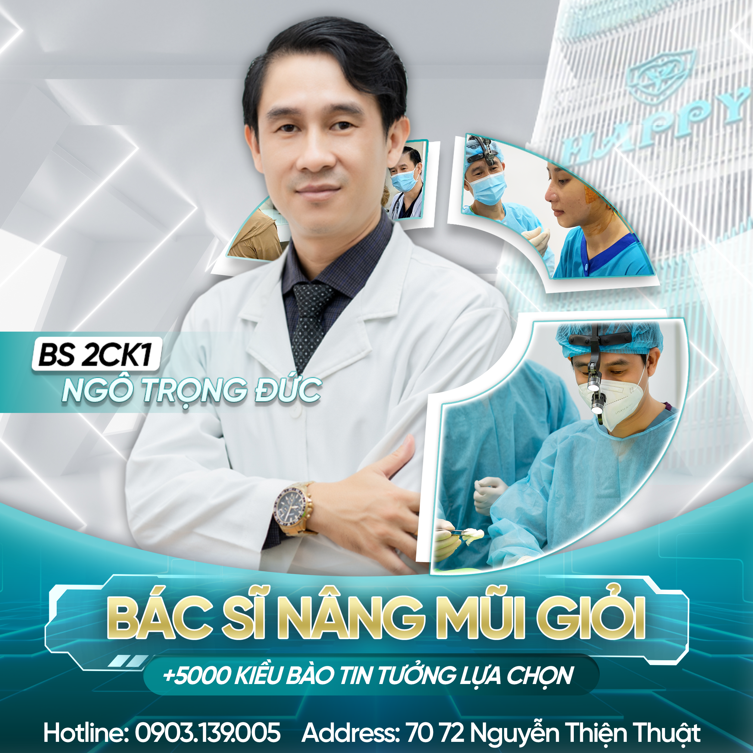 Dr. Đức Happy - Bác sĩ nâng mũi giỏi với kỹ thuật nâng mũi vi phẫu