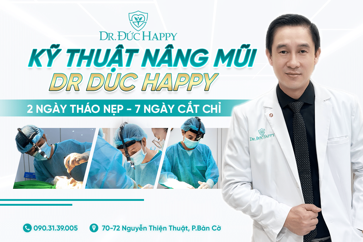 dr duc happy nâng mũi 2 ngày tháo nẹp