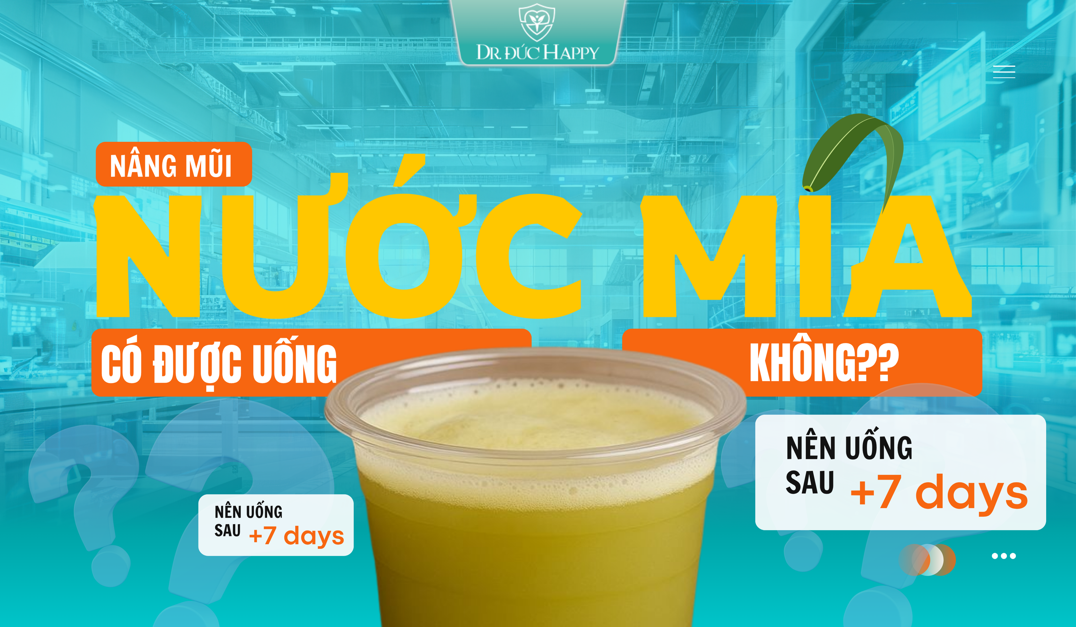 Nâng mũi có được uống Nước Mía không?